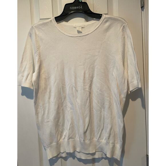 H&M White Sweater Knit Pullover, Medium, $13, B52 - Picture 1 of 3